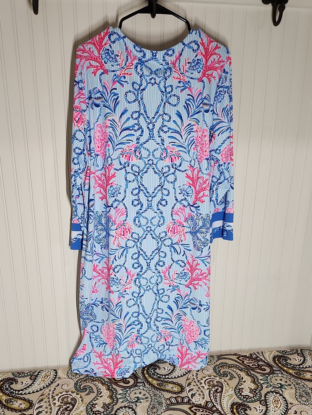 Lilly Pulitzer Blue, Pink & Navy Floral Print Dress - Picture 4 of 4